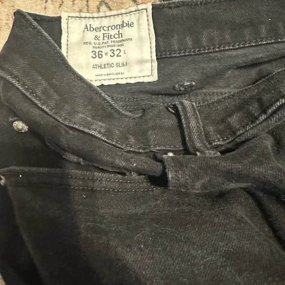 Abercrombie & Fitch Black Jeans 36x32 - Picture 2 of 3